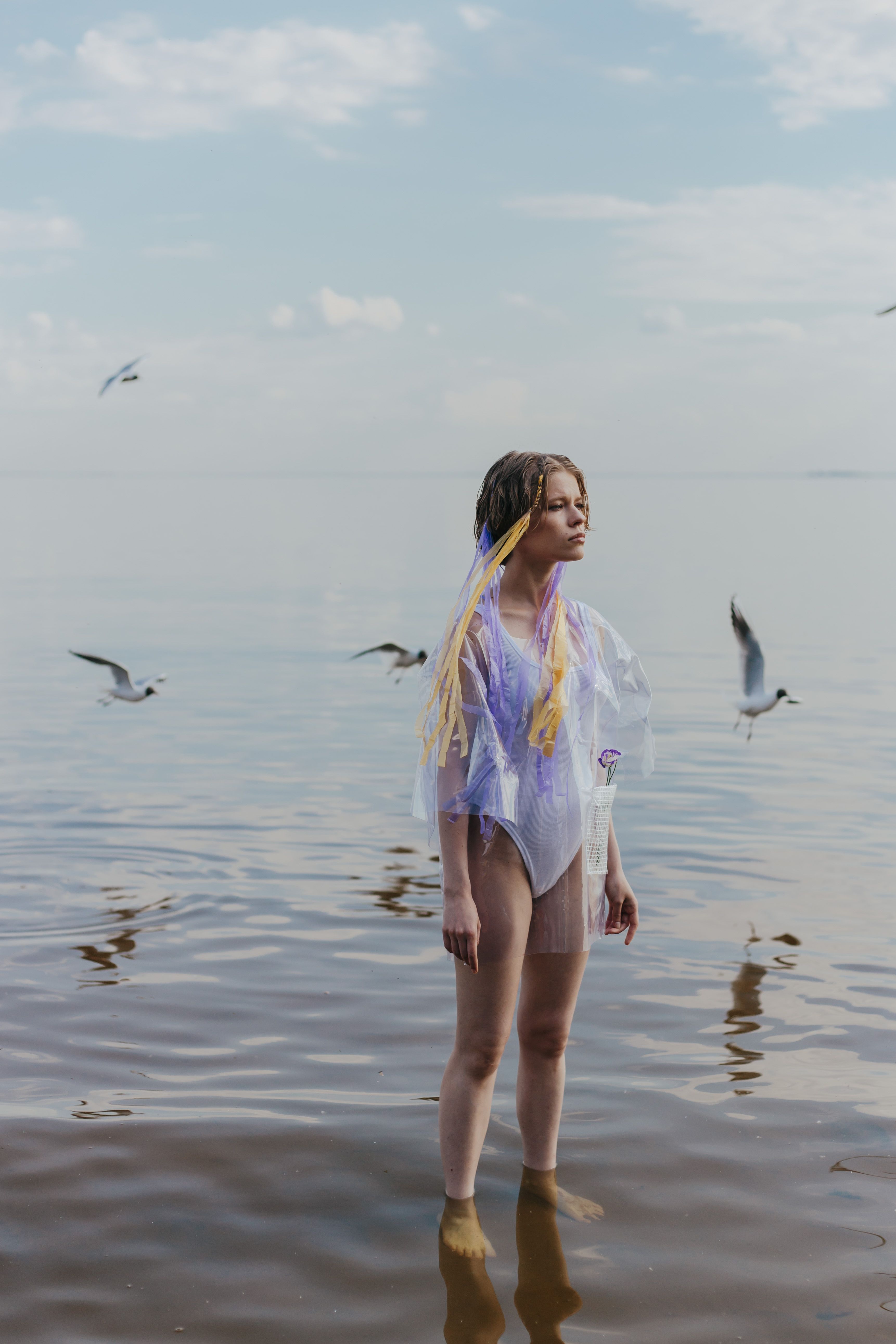 A Woman Standing in the Water · Free Stock Photo