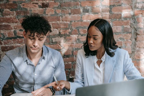 Free Business Partners working Together Stock Photo