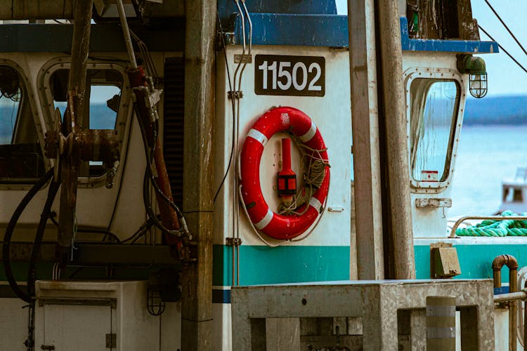 Lifebuoy On Vessel