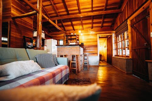 Free Empty Couch in the Living Room Stock Photo