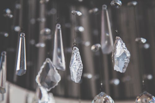 Free Clear Glass Stones Hanging Stock Photo