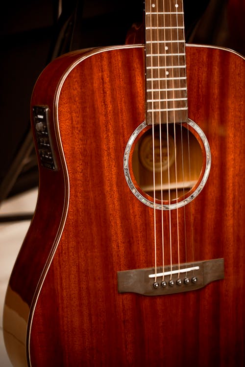 A Brown Acoustic Guitar