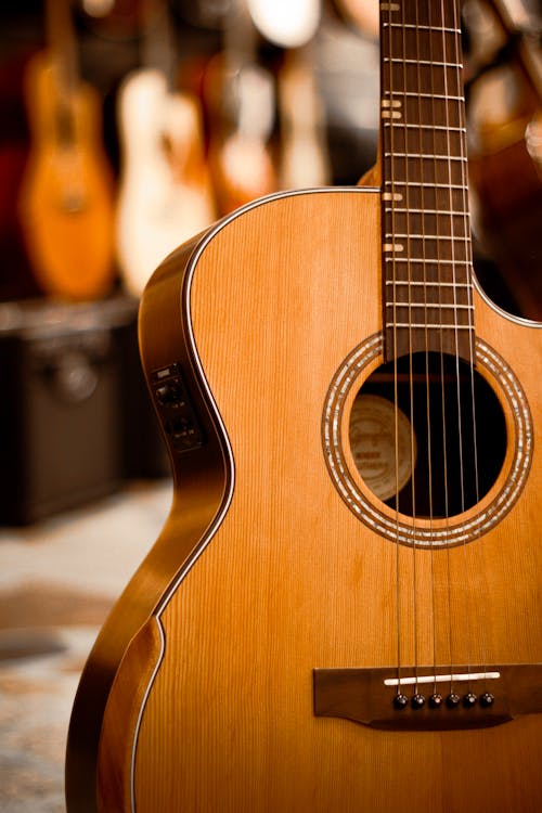 Free 原聲吉他, 吉他弦, 垂直拍攝 的 免費圖庫相片 Stock Photo