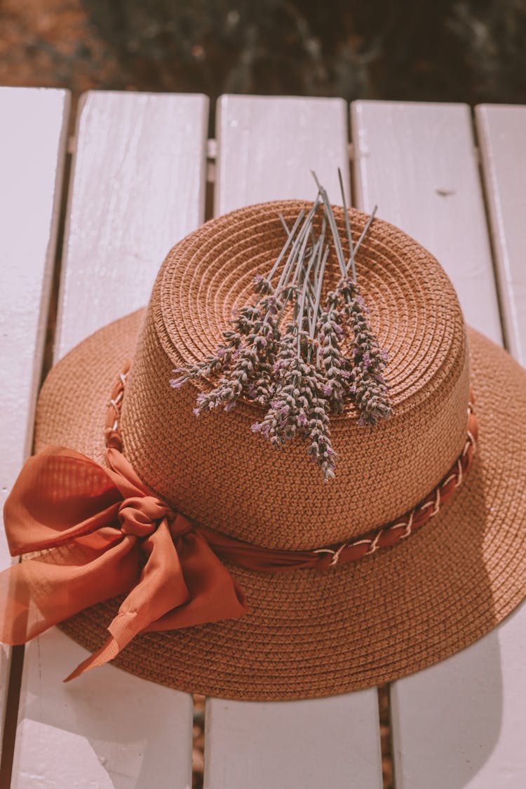 Strands Of Wheat On Top Of A Hat