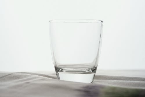 A Clear Drinking Glass Up Close
