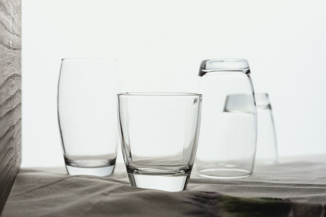 Free Close-Up Shot of Drinking Glasses Stock Photo