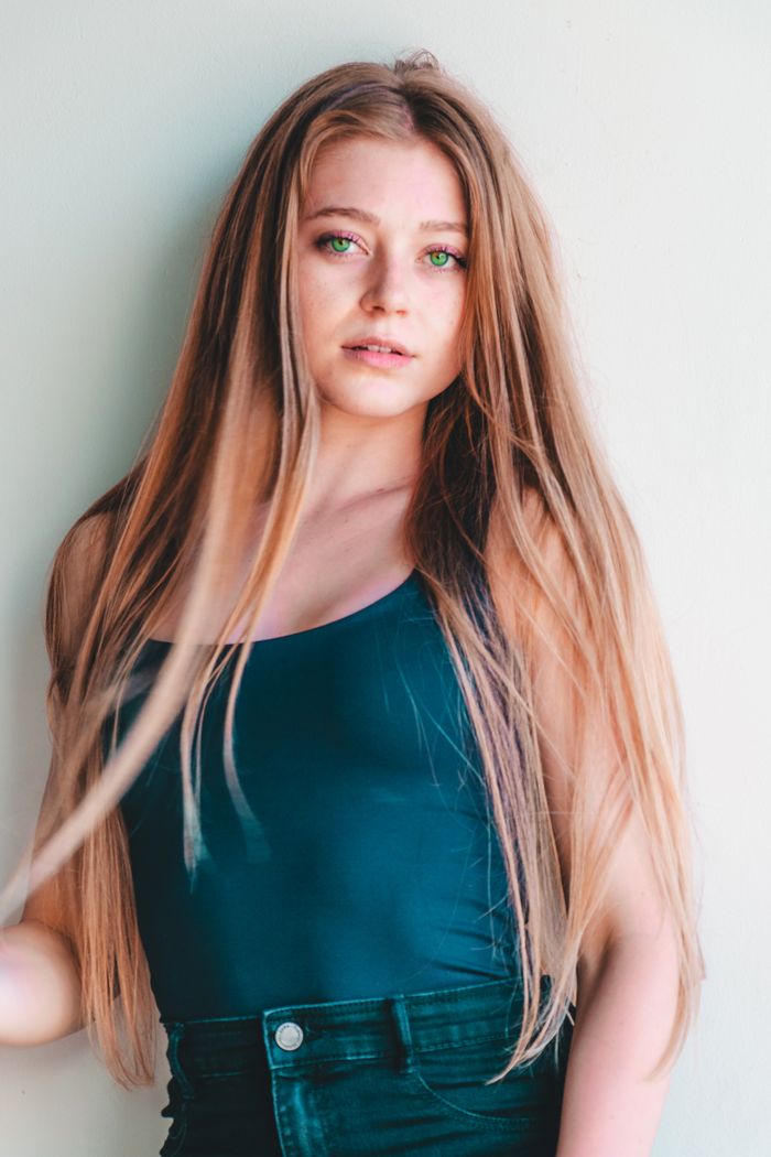 Beautiful woman long hair