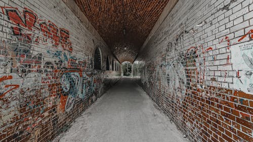 ウォールアート, レンガの壁, 狭いの無料の写真素材