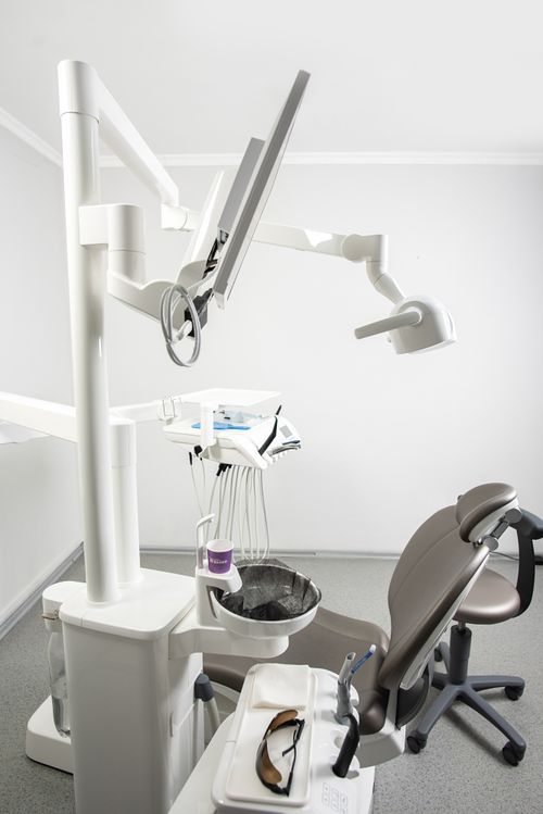 Free Bright and clean modern dental office with advanced equipment ready for use. Stock Photo