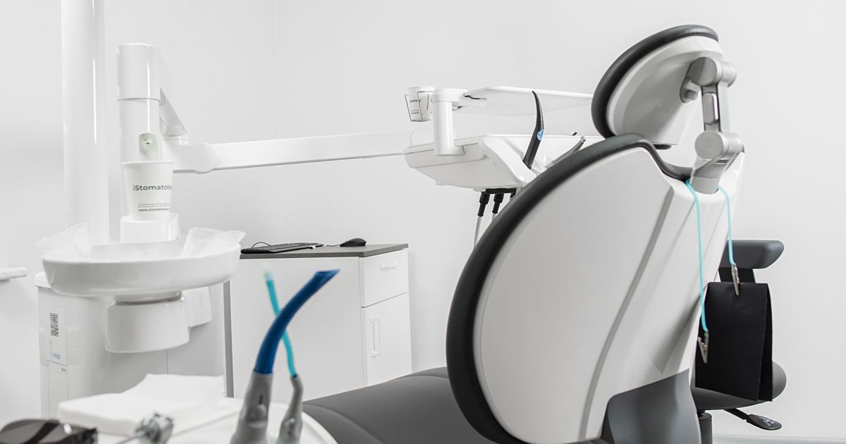 Bright sterile clinic room with modern equipment
