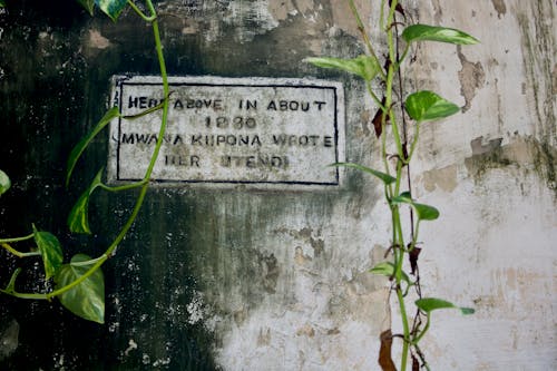 Free stock photo of old plaque Stock Photo