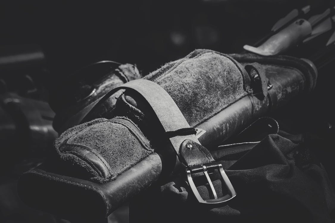 Free Leather Garrison Belt Grayscale Photo Stock Photo