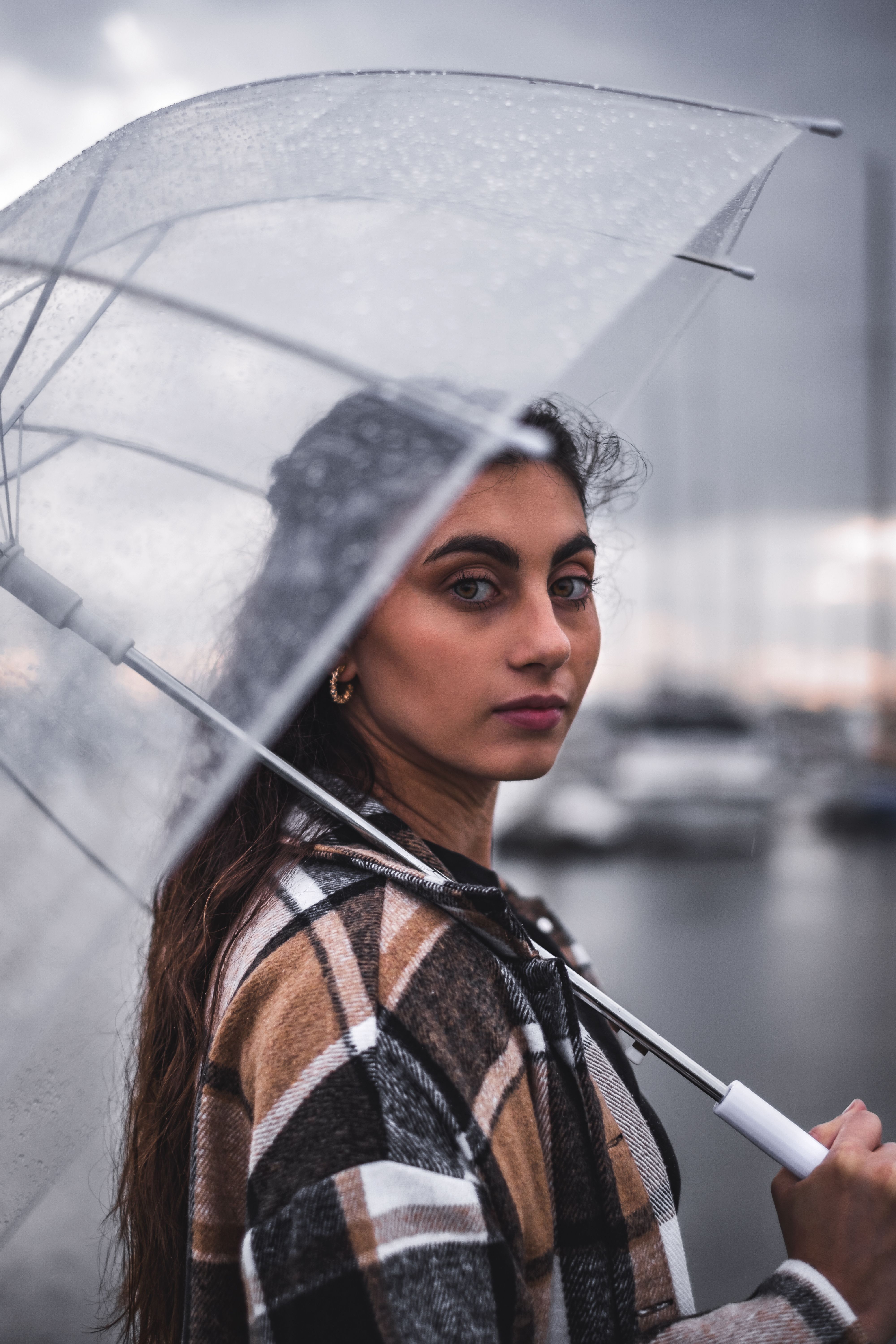 A Woman Holding an Umbrella · Free Stock Photo