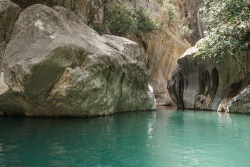 Free Explore the tranquil beauty of Gonyuk Canyon with its striking rock formations and pristine waters. Stock Photo