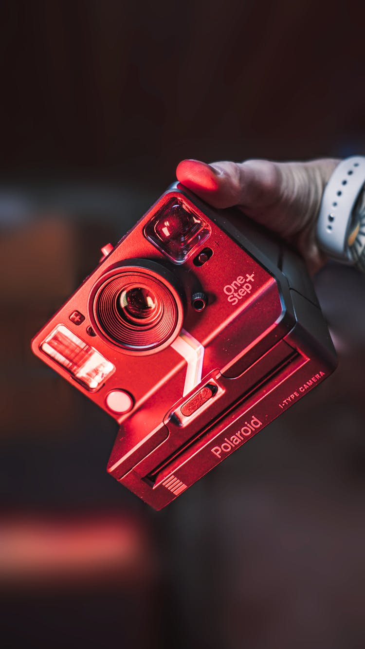 Red And Black Polaroid Camera