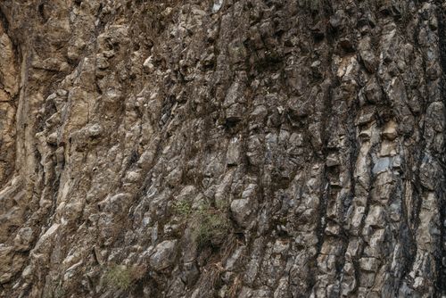 Free Intricate rock formation with detailed textures and earthy tones. Stock Photo