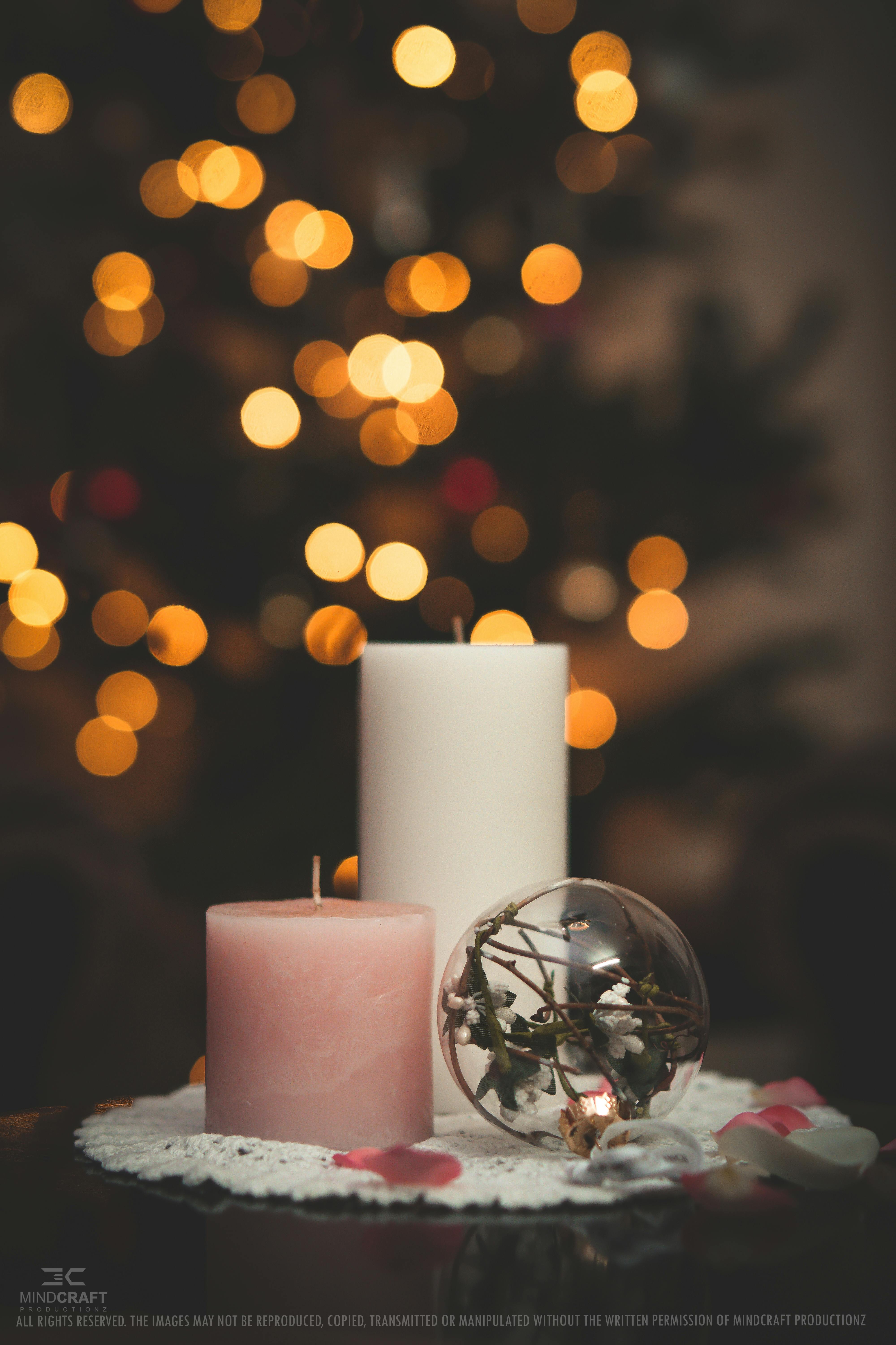 Photo Gratuite De Bougies Boule De Cristal Cire