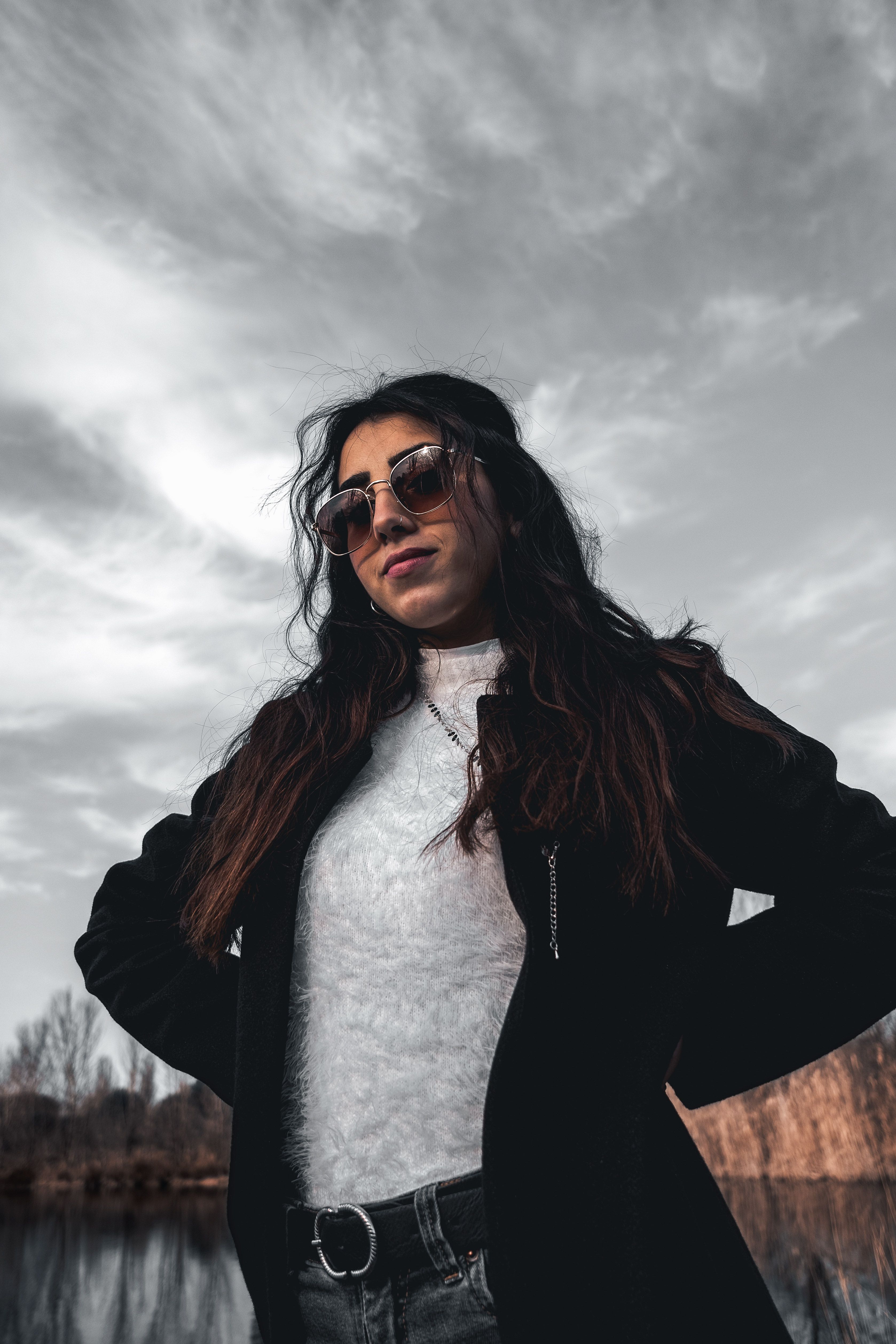Beautiful Woman in Black Jacket and Sunglasses · Free Stock Photo