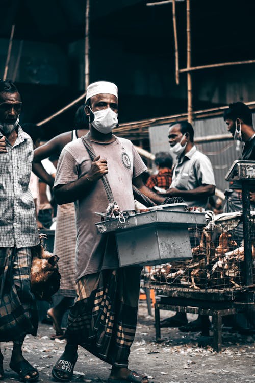 A Vendor Selling on the Street