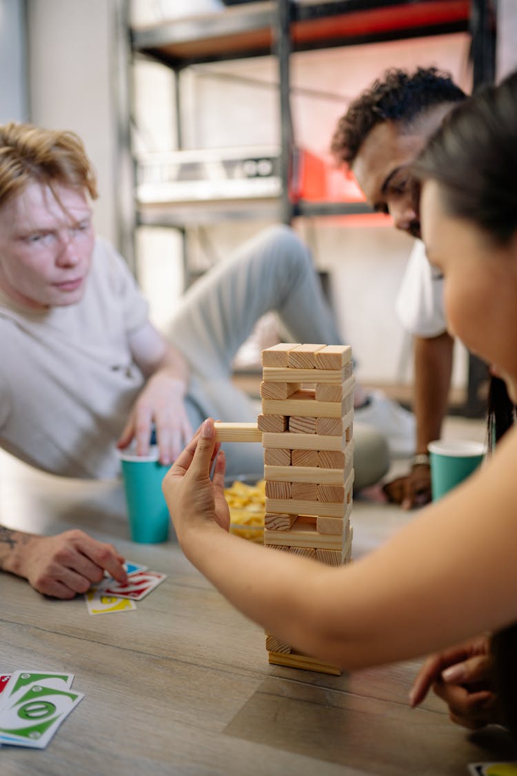 People Playing Jenga 