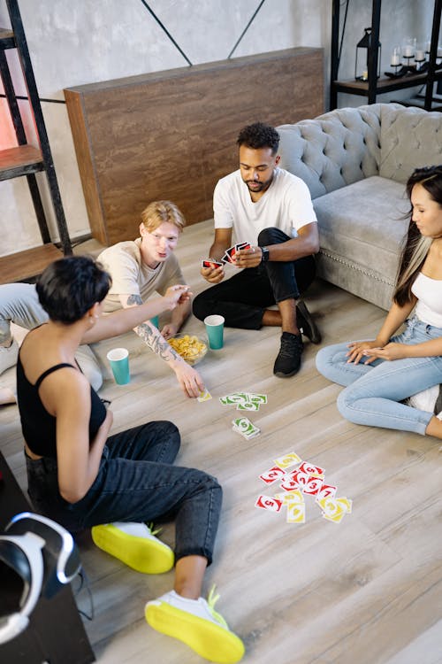 People Playing With Uno Cards 