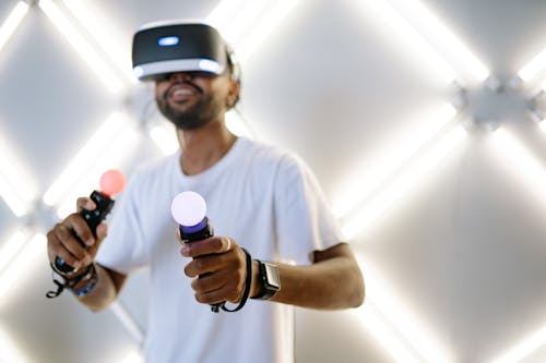 Man Playing in a Vr Console