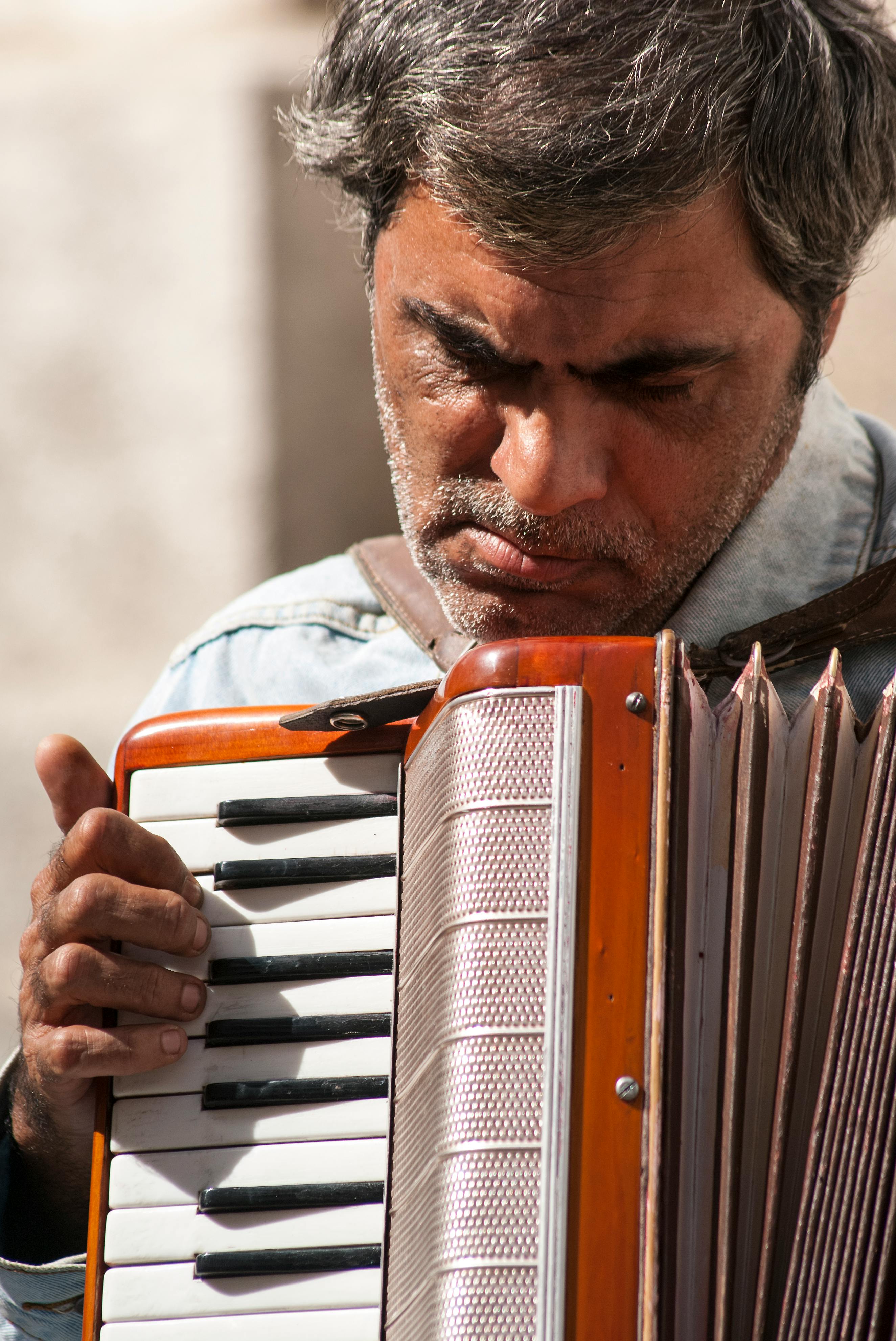 Free stock photo of blind, street, street musician