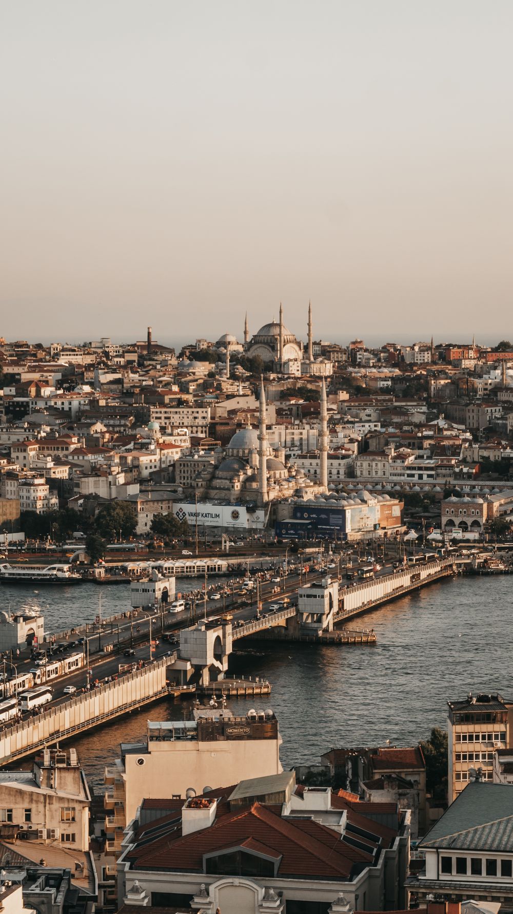 İstanbul gün batımı drone görüntüsü