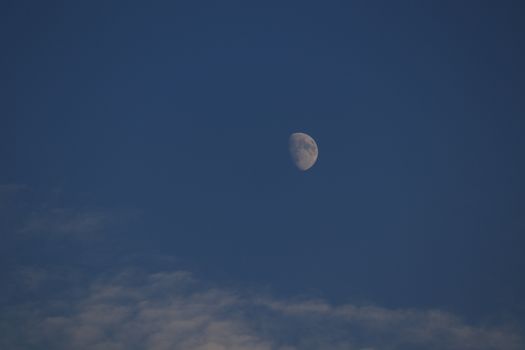 The Moon Across the Blue Sky 