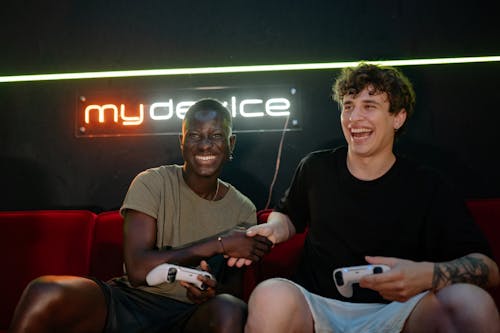 Men Playing a Video Game 