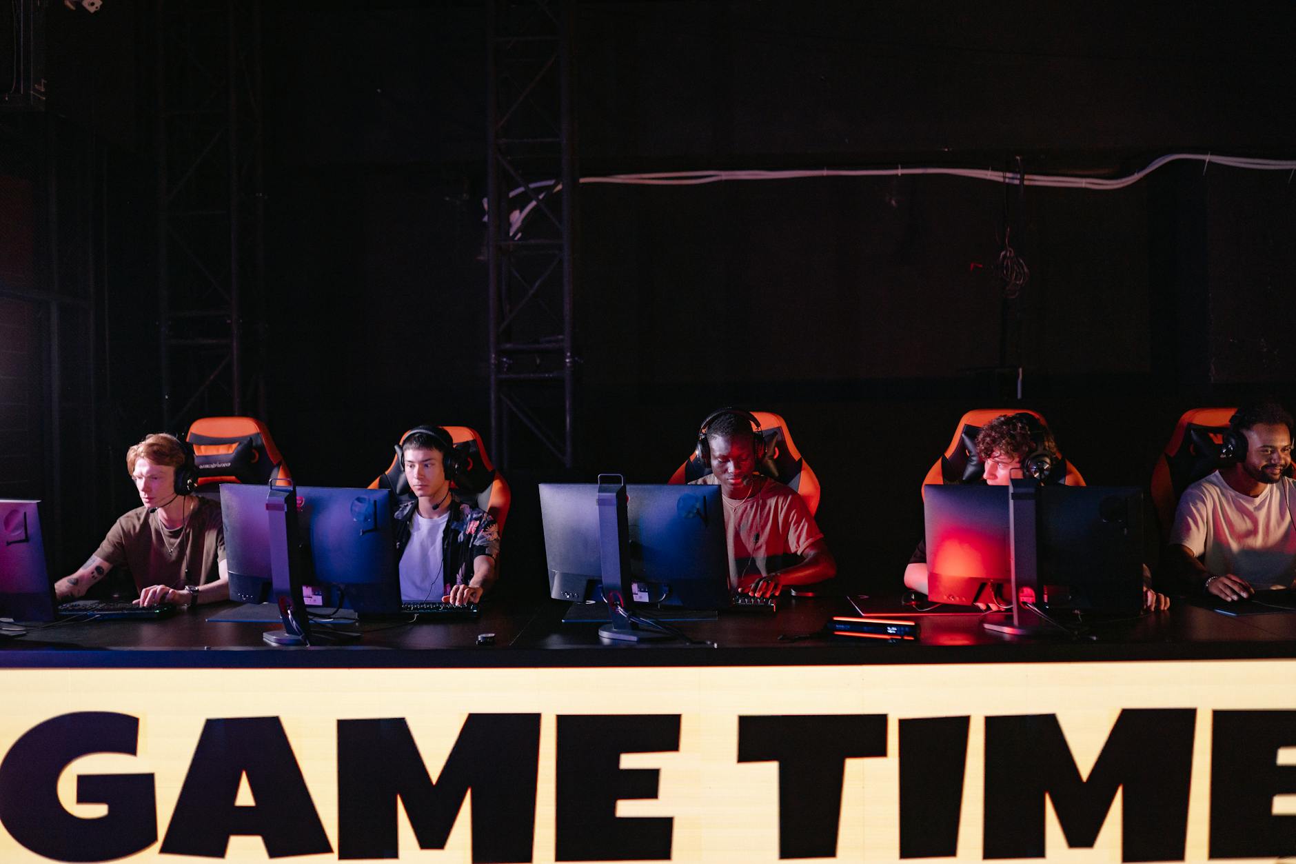 A Group of People Playing Online Games
