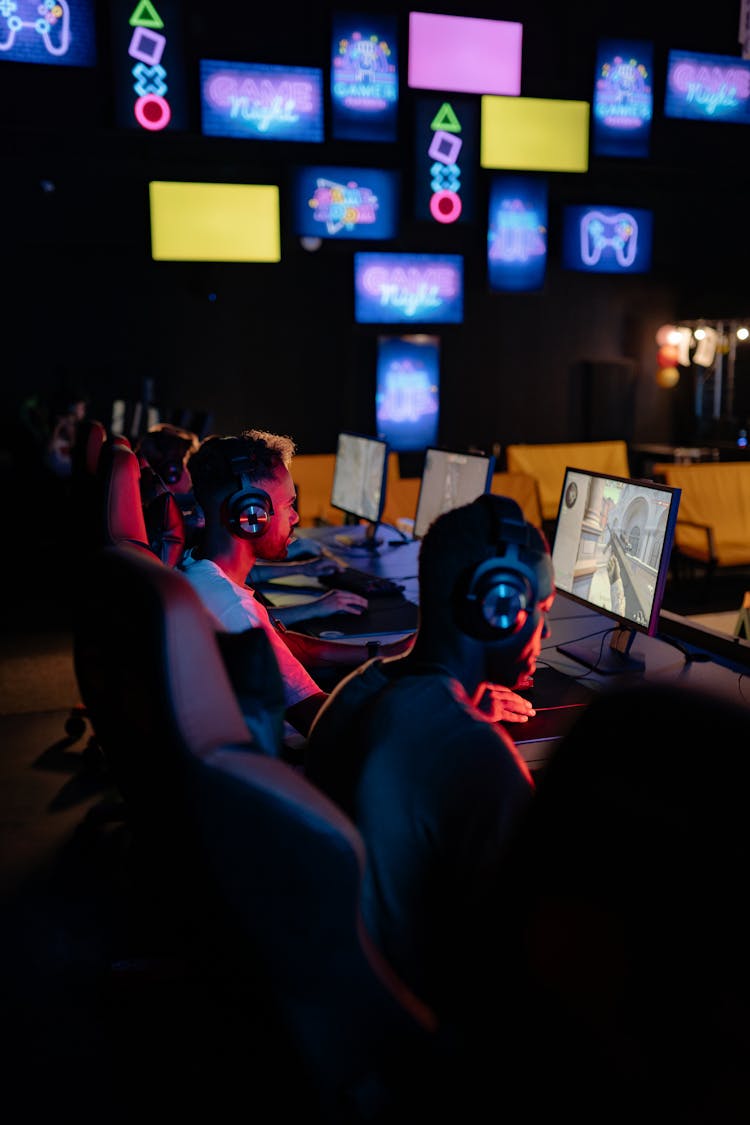 Young Men Engaged In E Sports Playing In A Tournament