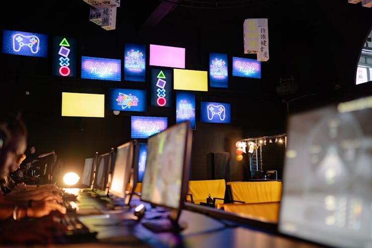 Computer Monitors On The Table