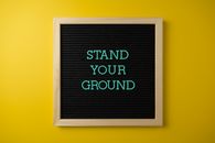 Text Board on Yellow Background