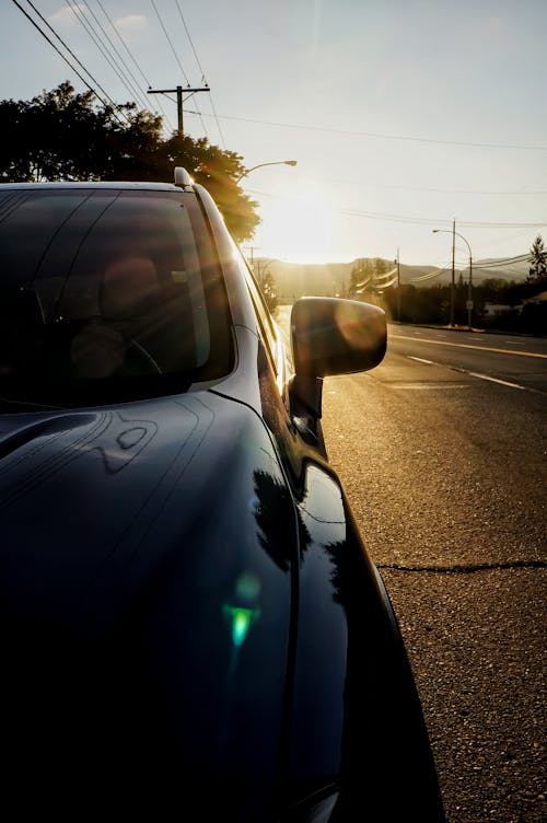 Free stock photo of car, sunrise
