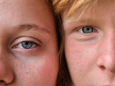 Close Up Photo of Human Eyes