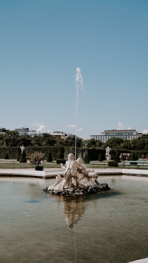 Water Fountain in the Middle of the Park