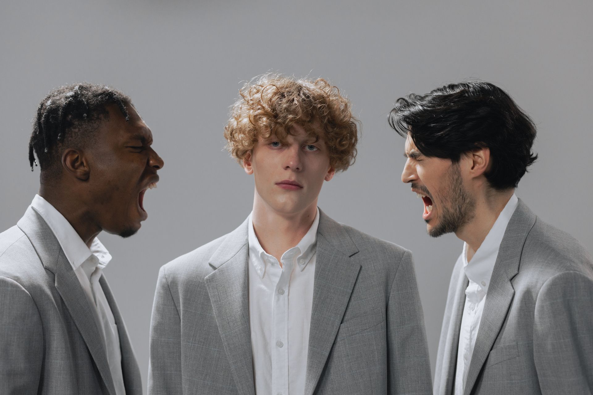 Men Wearing Gray Suits