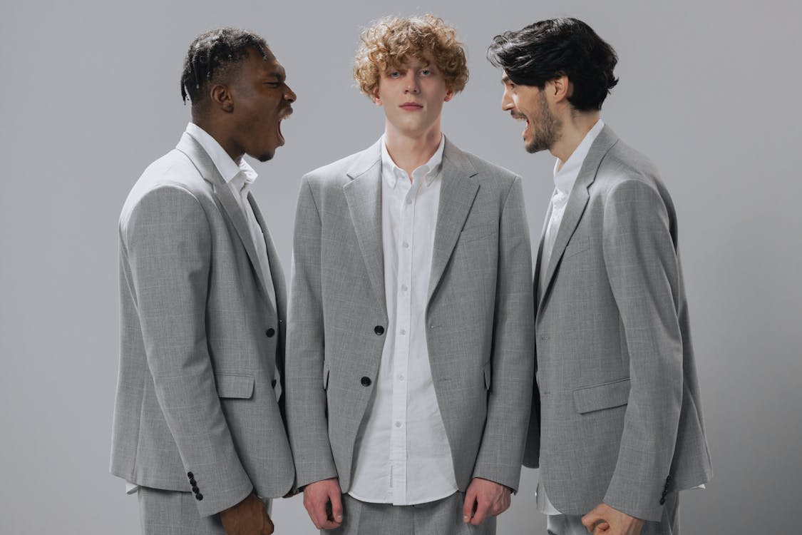 Free Men Wearing Gray Suit Jackets Stock Photo