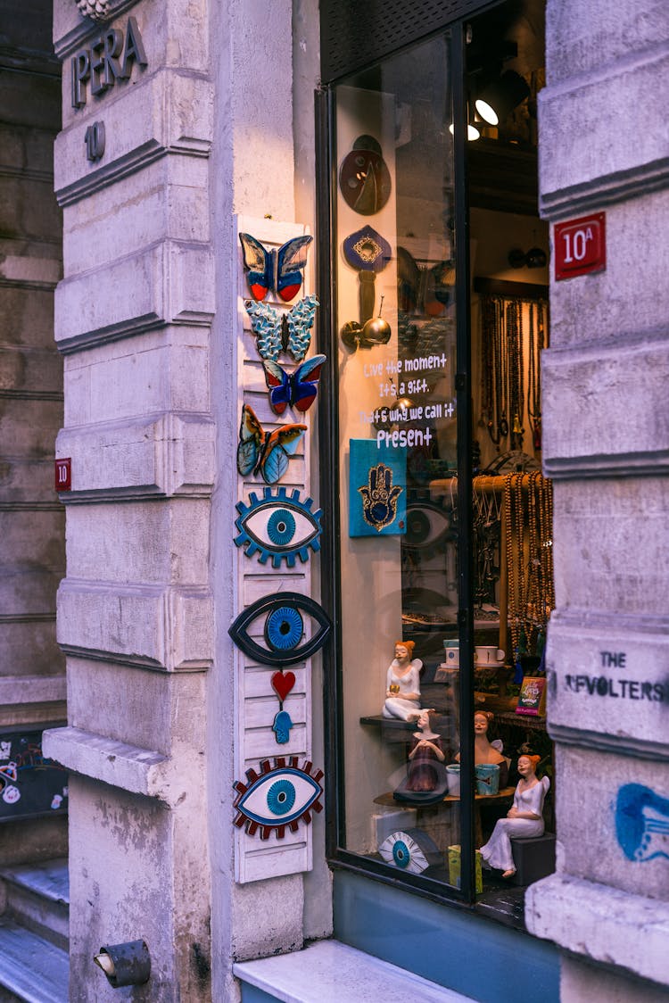 Decorated Entrance To Store