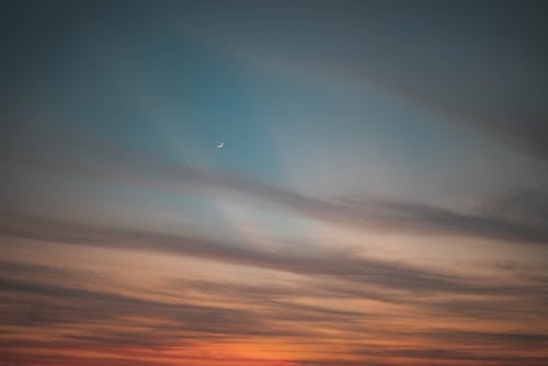 Crescent Moon Over a Beautiful Sky