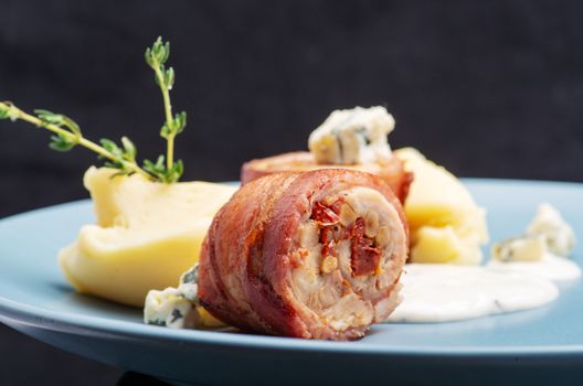 Dish with Pork Roulade