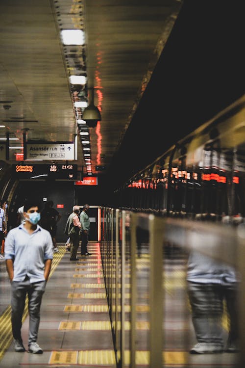 People Walking on Train Station