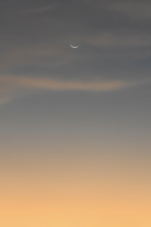 

The Moon Visible during a Twilight