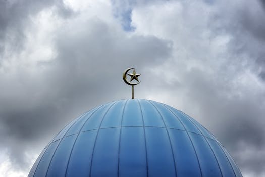 Silver Mosque Top Dome Ornament