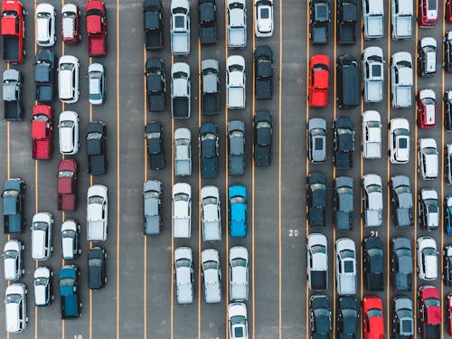 Aerial View of Cars on the Highway