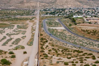 
An Aerial Shot of a Border