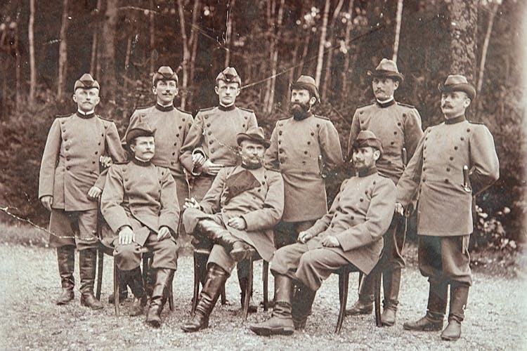 Vintage Photo Of Military Soldiers