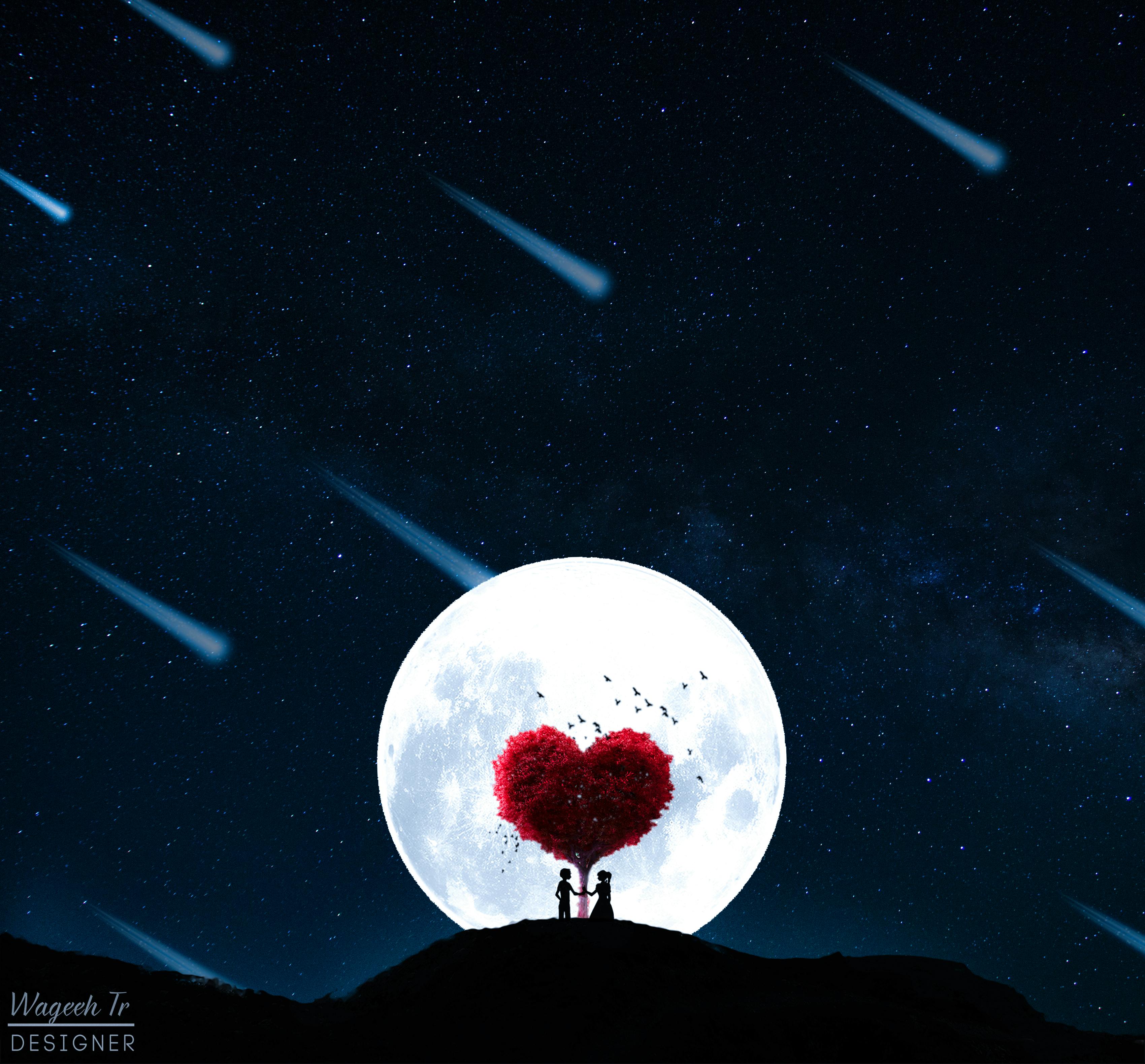 Free Stock Photo Of Love Moon Space