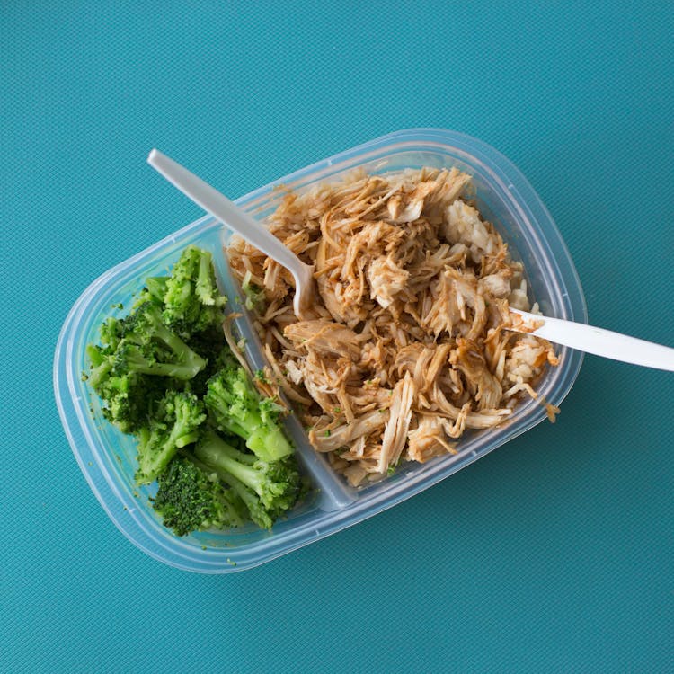 Free Tuna Salad on Transparent Lunch Pack Stock Photo